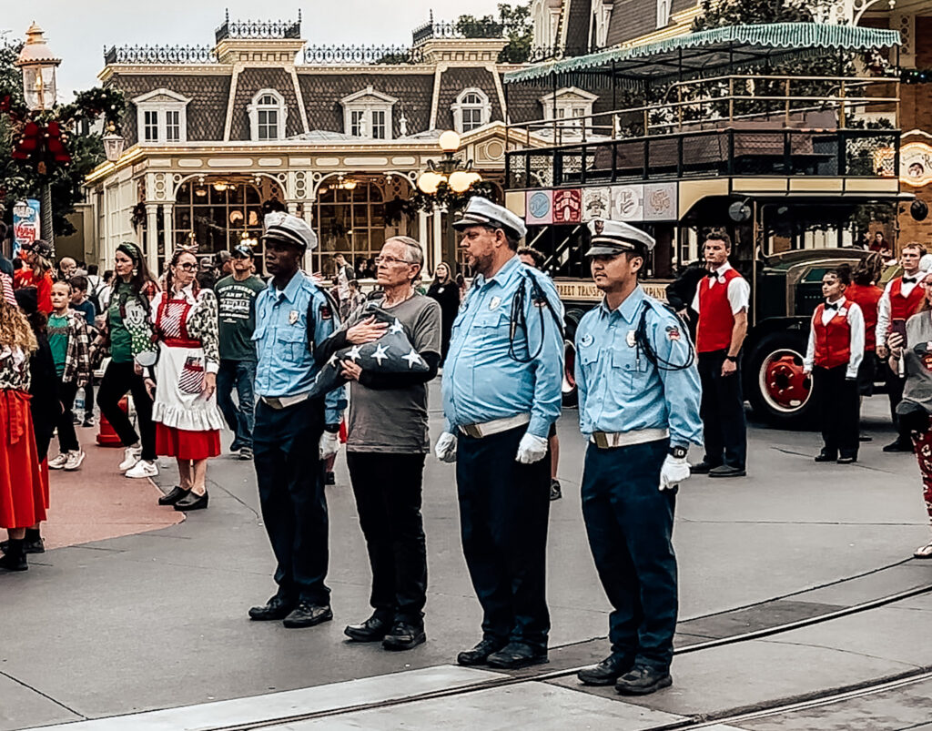 Color Guard and Veteran of the Day at Magic Kingdom