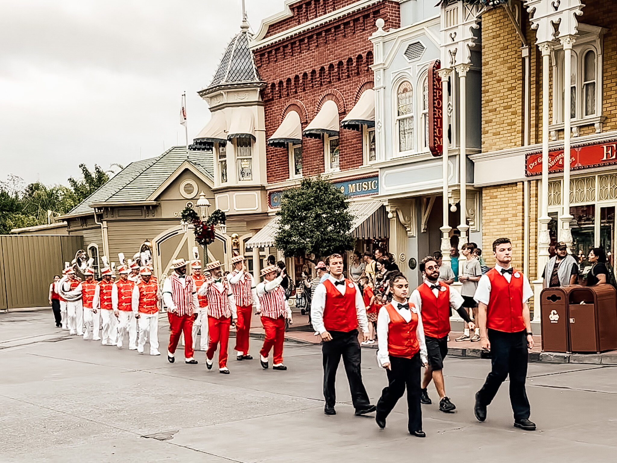 Disney Cast Members walking