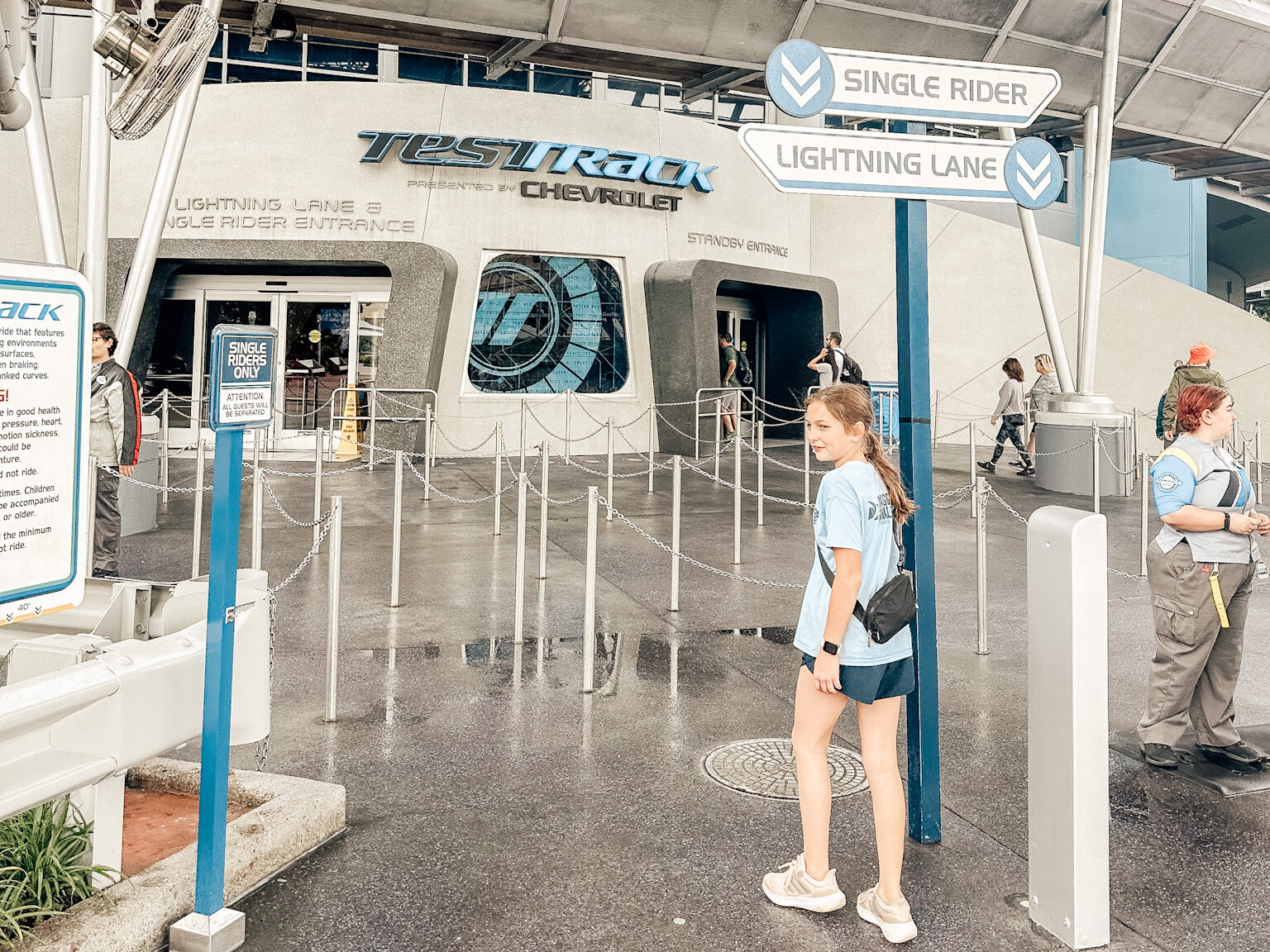 Test Track Entrance with Girl