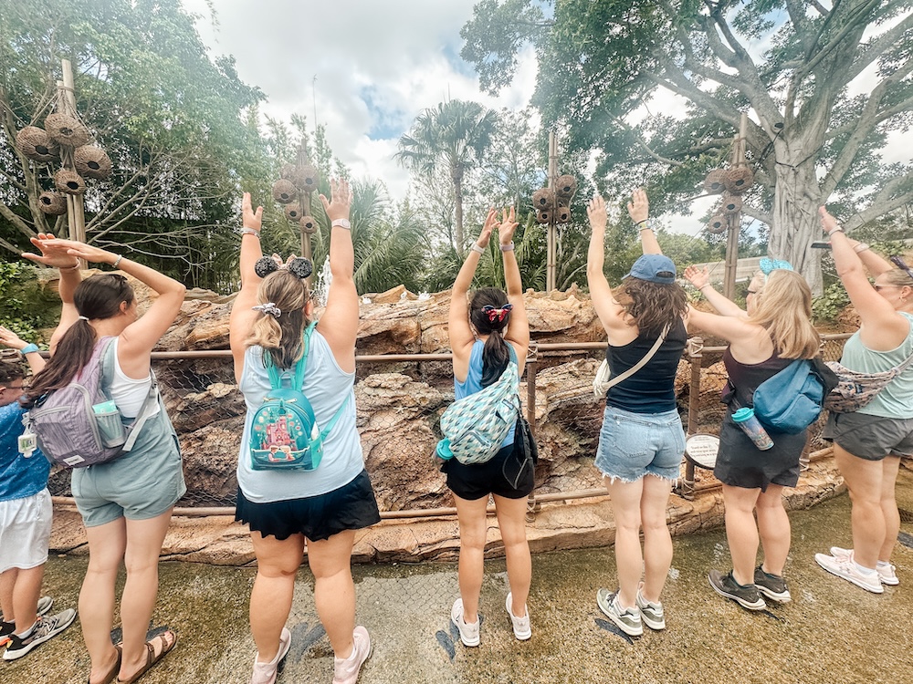 6 Girls on Disney World Trip at Journey of Water, Inspired by Moana